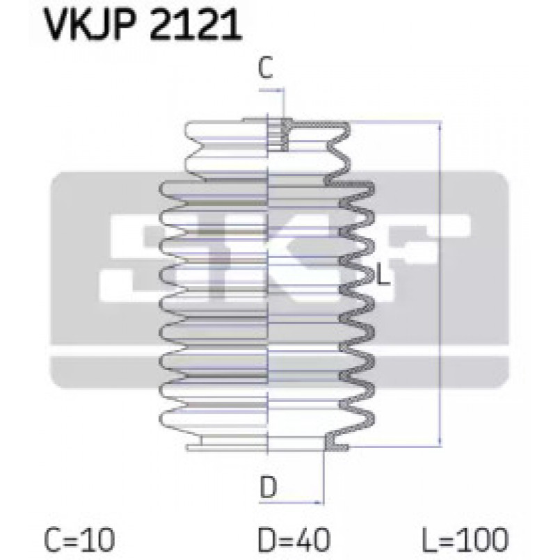 VKJP 2121 SKF - Пильовик привідного валу